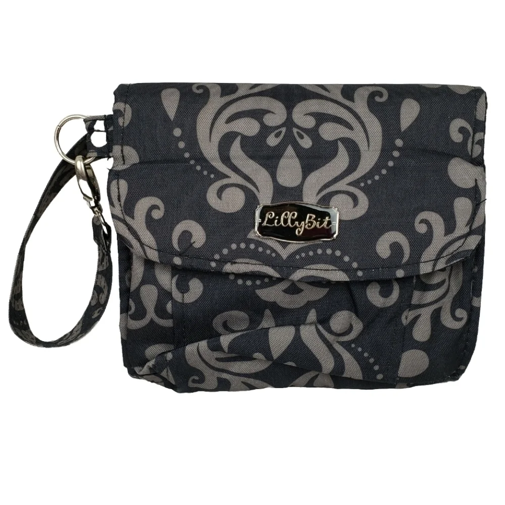 Lilly Bit Uptown Diaper Clutch Damask Convertible Bag